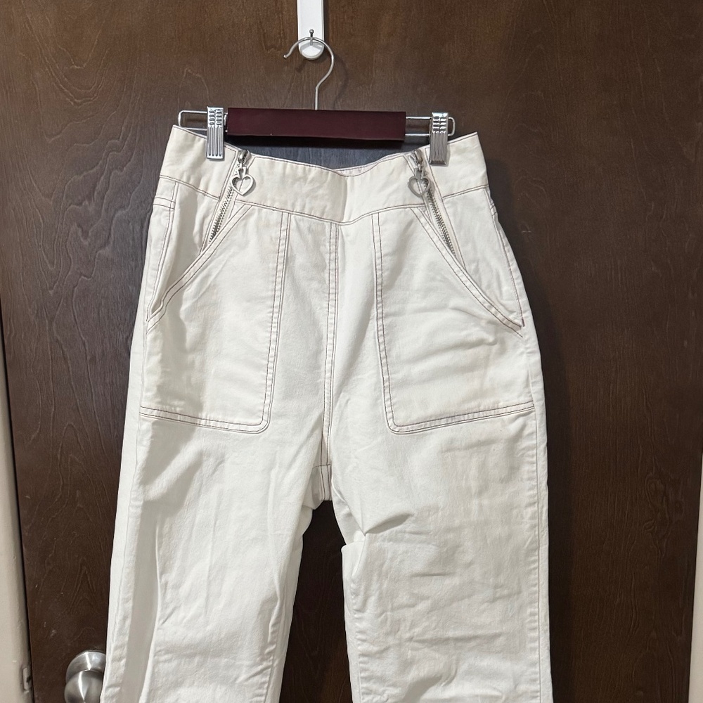 Kate Spade White Denim Flare Pant